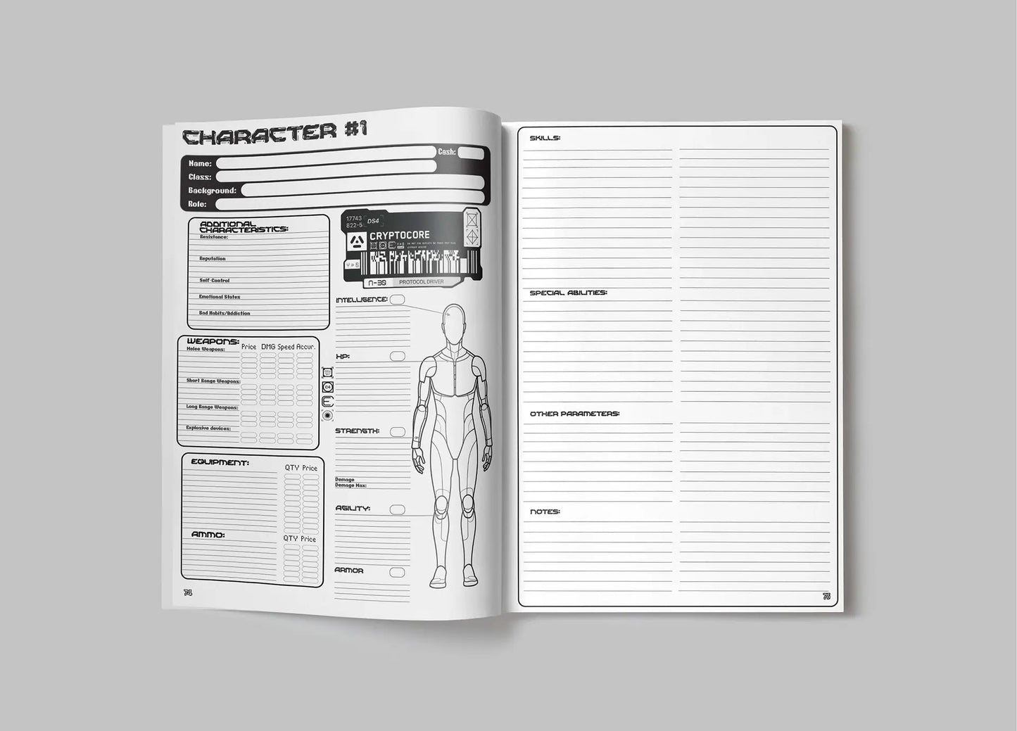 Cyberpunk Character Workbook