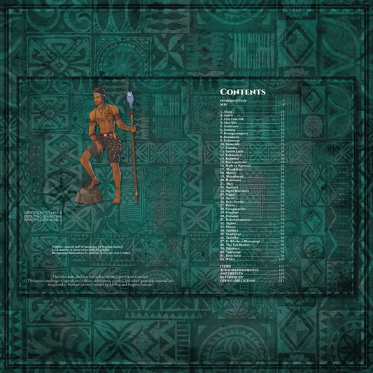 Book spread featuring the Oceanian Bestiary 5E, a unique dnd monster resource from the a4play.com collection. The left page shares an organized list of monsters including Abaia, Adaro, Taniwha, and Whiro with their folklore origins, while the right page presents a guide to their detailed dnd 5e stat blocks and adventure hooks. Perfect for players and collectors searching for dnd books, dnd books 5e, dnd 5e books, d&d monster lore, dnd monsters, d and d monsters, and new dungeons and dragons a4play.com