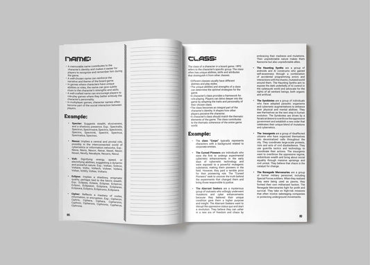 Cyberpunk Character Workbook