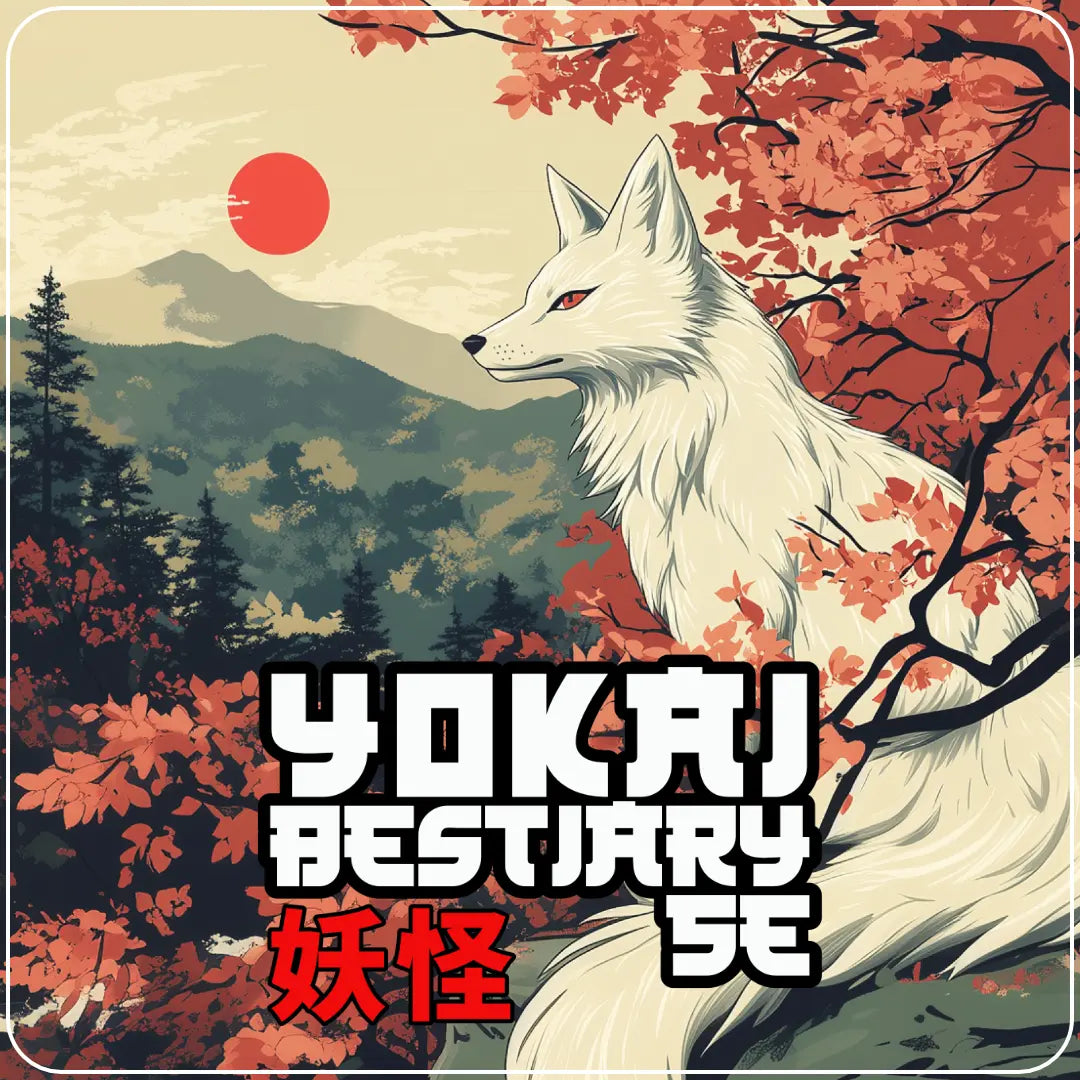 Banner with the cover of Yokai Bestiary, a must-have dnd 5e book featuring unique dnd monsters, d&d monster lore, and adventure hooks inspired by Japanese legends. Perfect addition for anyone searching for dnd books, dnd books 5e, dnd 5e books, or d and d monsters to expand their dungeons and dragons monsters collection and enhance campaign adventures a4play.com