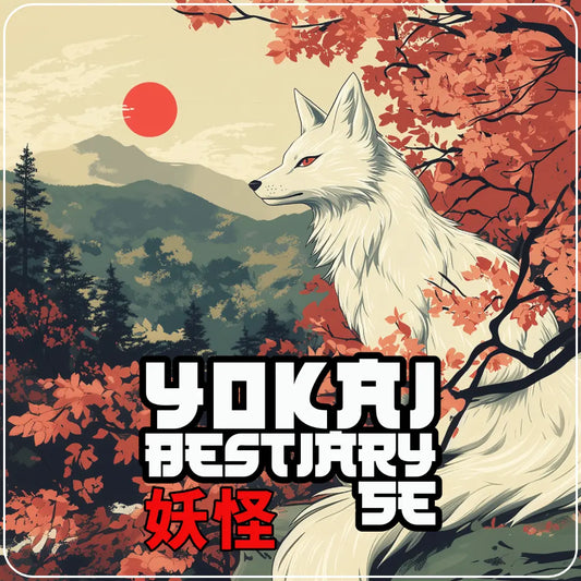 Banner with the cover of Yokai Bestiary, a must-have dnd 5e book featuring unique dnd monsters, d&d monster lore, and adventure hooks inspired by Japanese legends. Perfect addition for anyone searching for dnd books, dnd books 5e, dnd 5e books, or d and d monsters to expand their dungeons and dragons monsters collection and enhance campaign adventures a4play.com