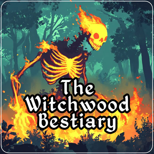 Main banner for The Witchwood Bestiary dnd book, a dnd 5e book full of unique dnd monsters, dungeons and dragons monsters, and d&d monster stats inspired by Eastern European folklore. This dnd books 5e supplement for Dungeons & Dragons features original monsters, detailed lore, and adventure hooks for players and game masters, perfect for expanding any dnd 5e books collection with new d and d monsters and story ideas. a4play.com